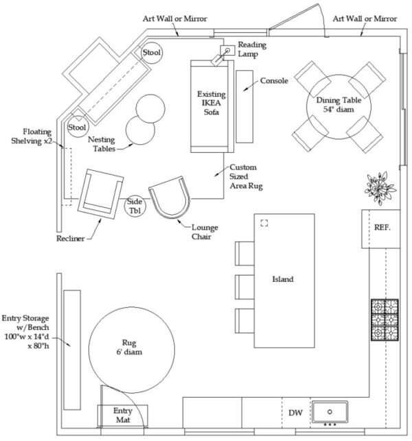 How to Design an Open Concept Kitchen and Living Room